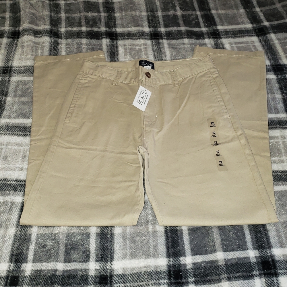 New! Boys khaki pants sz 12